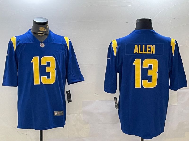 Men Los Angeles Chargers #13 Allen Blue Second generation 2024 Nike Limited NFL Jersey style 1